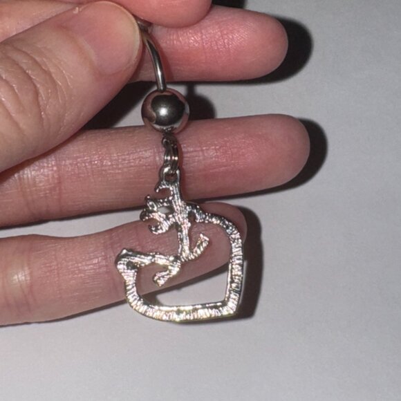 Yellow and Orange Buck and Doe Browning Dangle Belly Ring - Picture 5 of 5